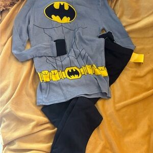 DC Comics Batman Pajama Set - Gray and Yellow